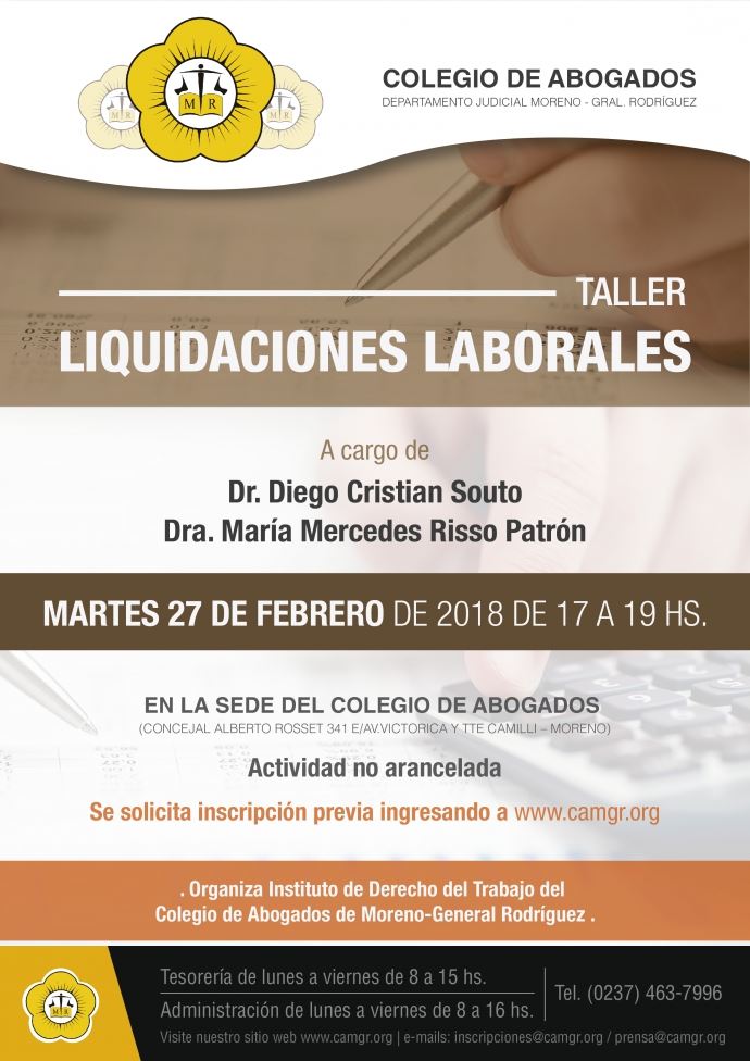 TALLER LIQUIDACIONES LABORALES